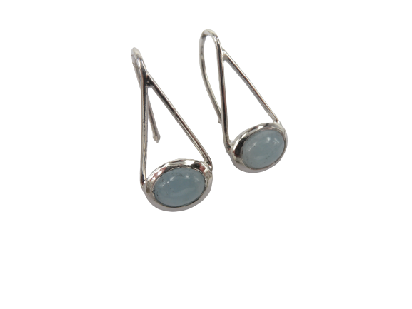 Orecchini argento acquamarine milk Stonethic-Pezzo unico