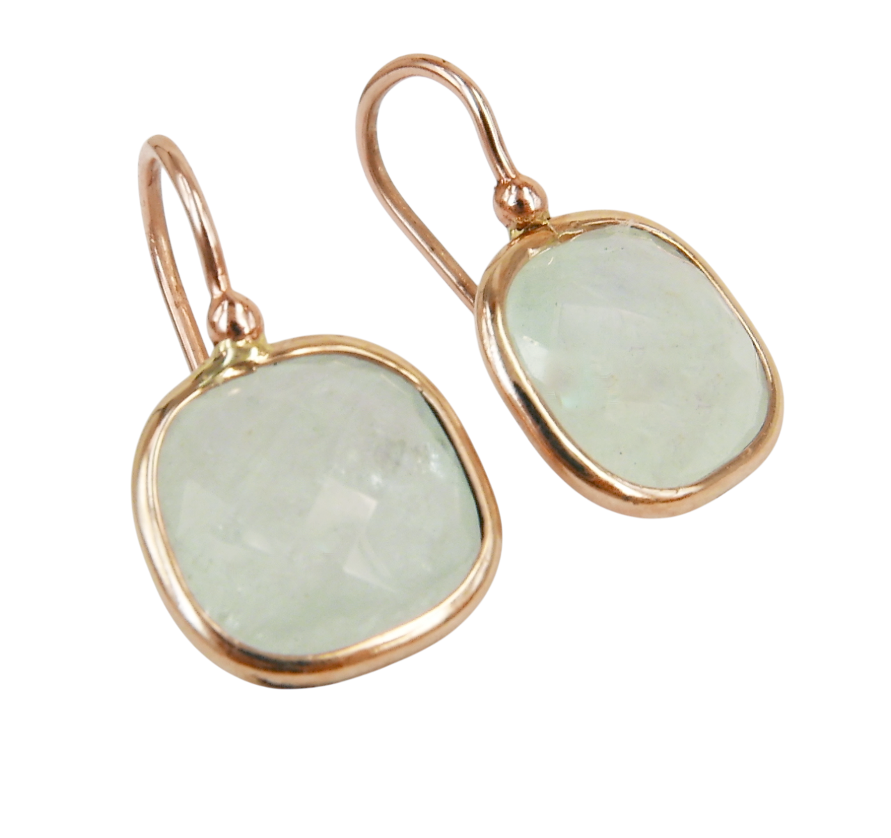 Orecchini Gold of Nine oro rosa e acquamarine milk
